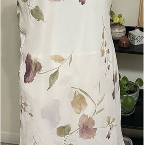 Floral Maxi Dress - White and Purple